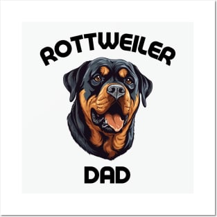 Rottweiler Dad Funny Gift Dog Breed Pet Lover Puppy Posters and Art